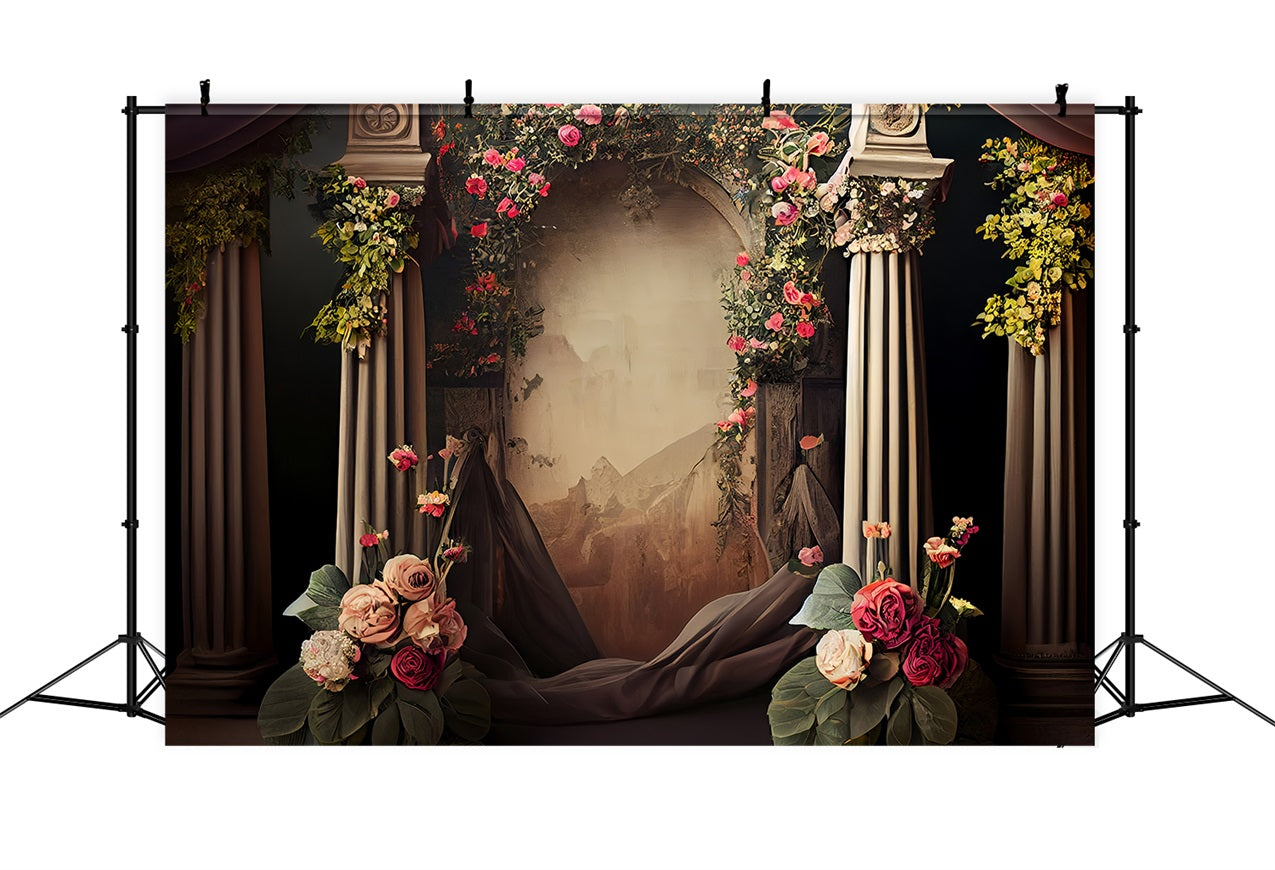 Fotografie Backdrops Vintage Rose Dekor Bogen Backdrop BRP11-556