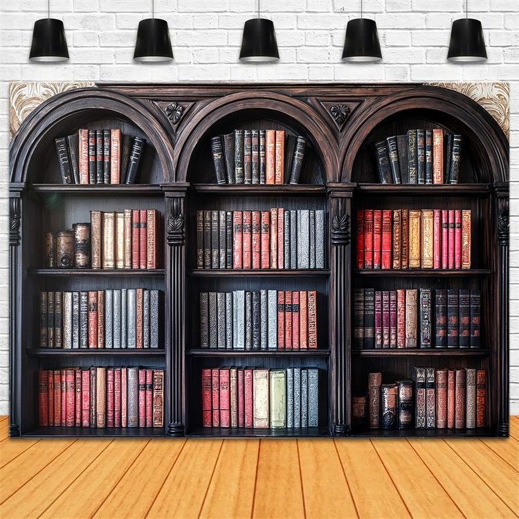 Vintage Backdrop Bibliothek Dekor Buchregale Backdrop BRP11-572