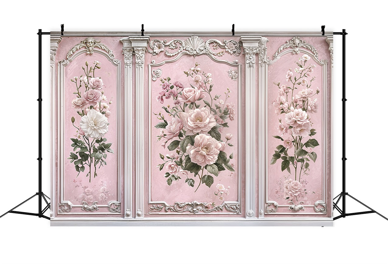 Fotohintergrund Vintage Rosa Retro Wandmalerei Hintergrund BRP11-580