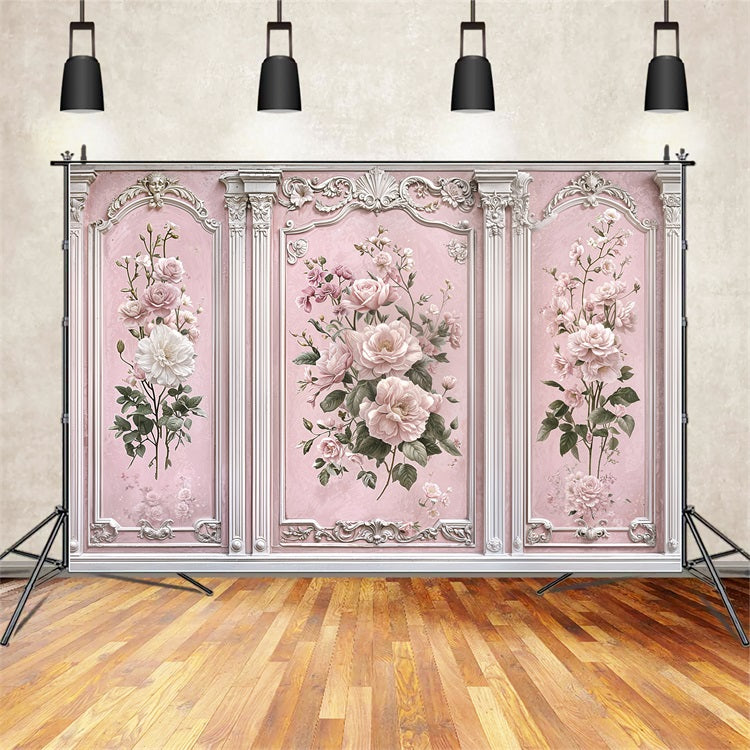 Fotohintergrund Vintage Rosa Retro Wandmalerei Hintergrund BRP11-580