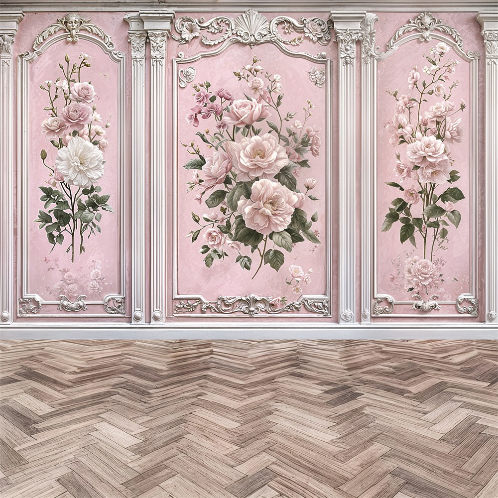 Fotohintergrund Vintage Rosa Retro Wandmalerei Hintergrund BRP11-580