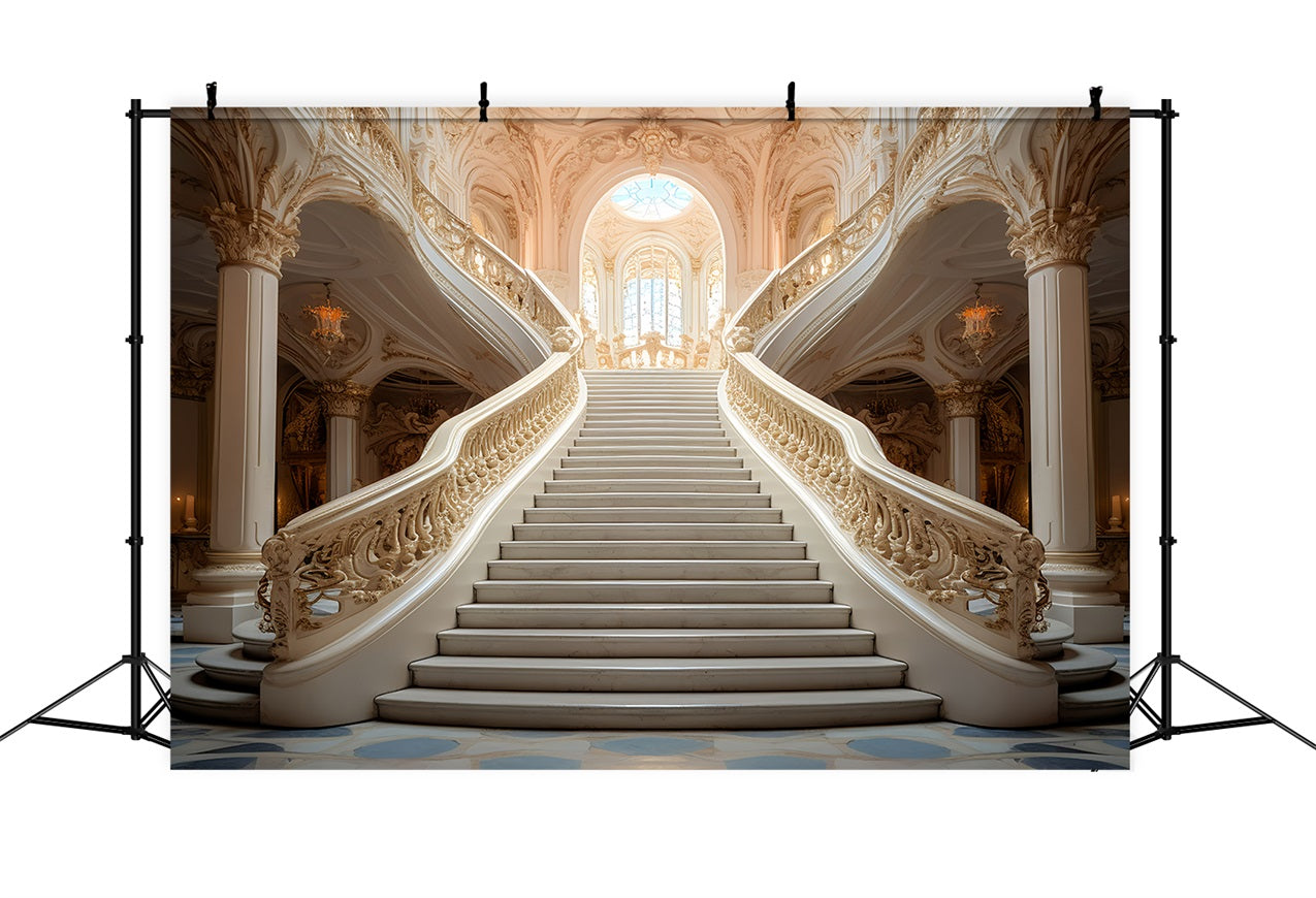 Backdrops Vintage Treppe komplizierte Schnitzereien Backdrop BRP11-598