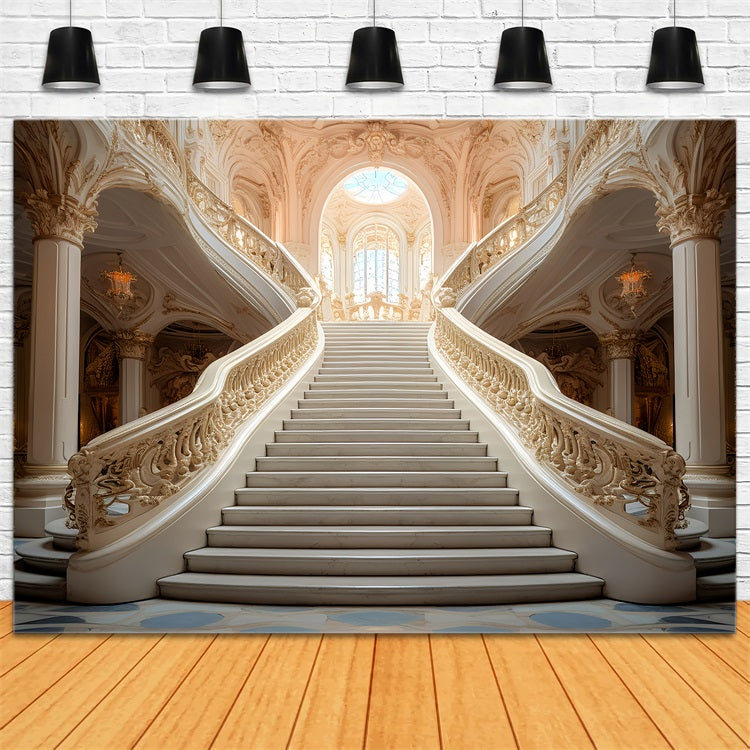 Backdrops Vintage Treppe komplizierte Schnitzereien Backdrop BRP11-598