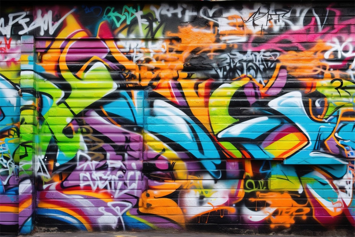 Graffiti Backdrop Lebendige Bunte Kunst Hintergrund BRP12-119