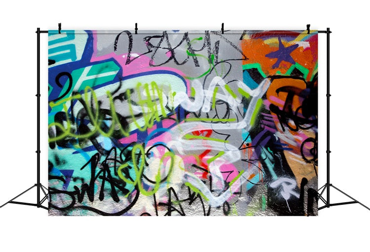 Graffiti Backdrop Fotografie Fluoreszierende Wand Kunst Hintergrund BRP12-121