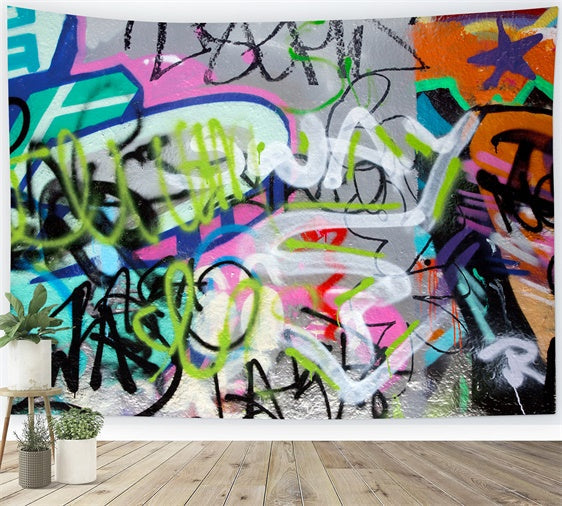 Graffiti Backdrop Fotografie Fluoreszierende Wand Kunst Hintergrund BRP12-121