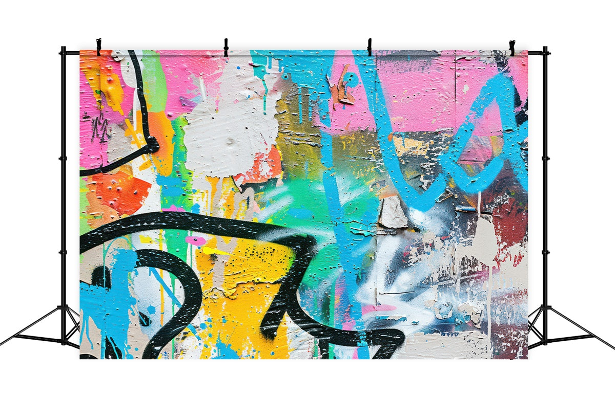 Custom Graffiti Backdrop Bunte Kunst Wand Fotografie Hintergrund BRP12-143