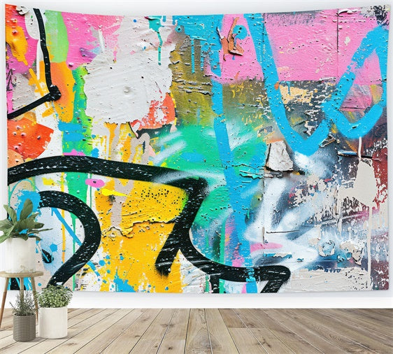 Custom Graffiti Backdrop Bunte Kunst Wand Fotografie Hintergrund BRP12-143
