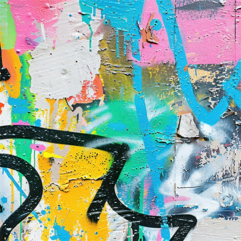 Custom Graffiti Backdrop Bunte Kunst Wand Fotografie Hintergrund BRP12-143