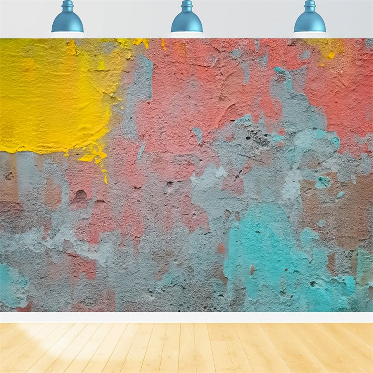 Graffiti Backdrop Patchy Color Wand Fotografie Hintergrund BRP12-145