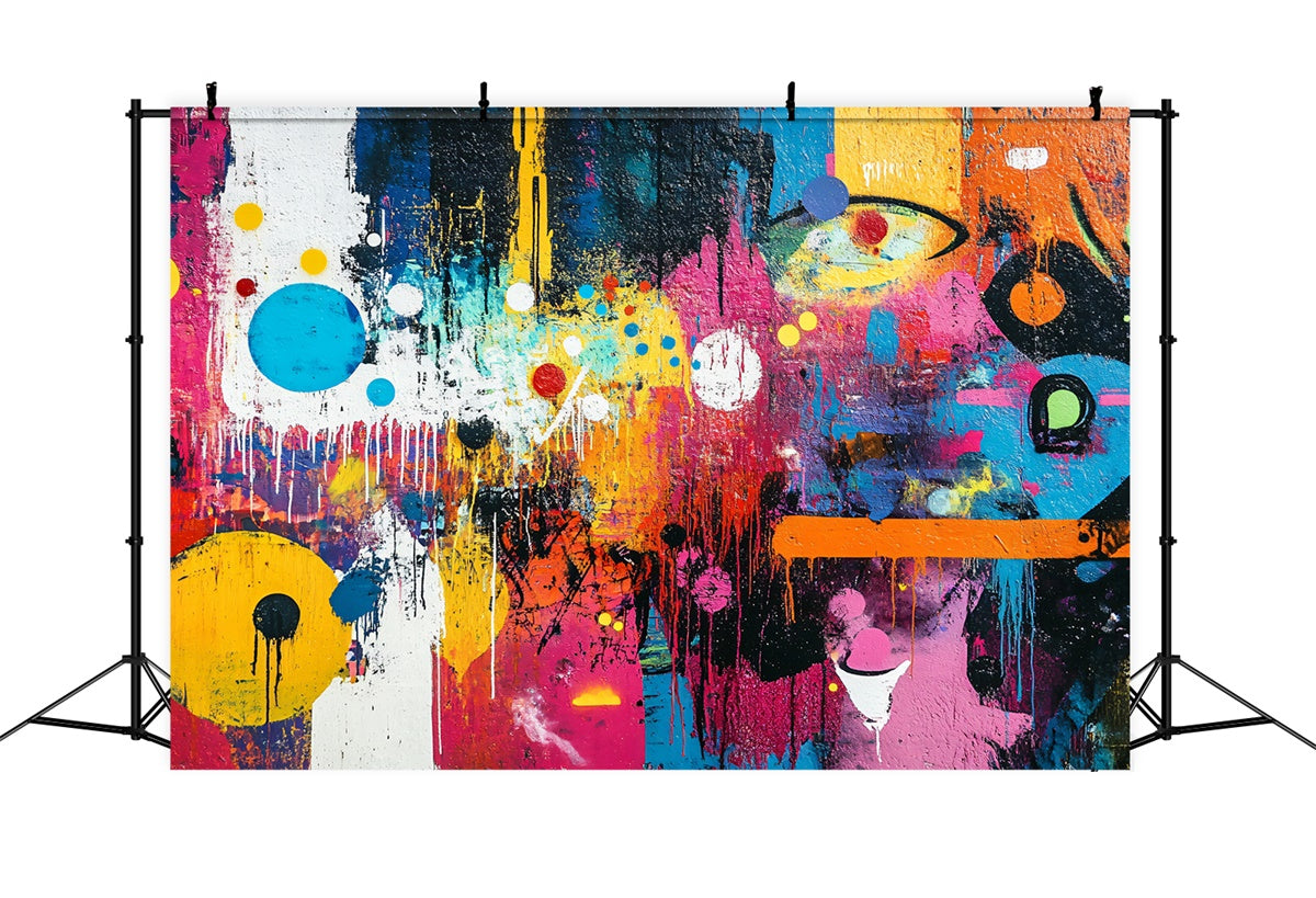 Hintergrund Graffiti Lebendige Abstrakte Farbe Wand Hintergrund BRP12-157