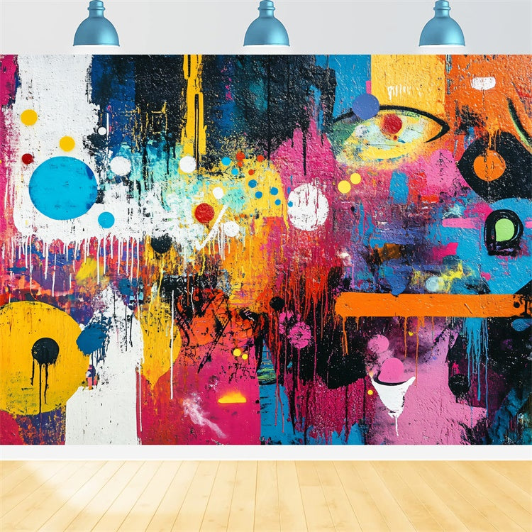 Hintergrund Graffiti Lebendige Abstrakte Farbe Wand Hintergrund BRP12-157