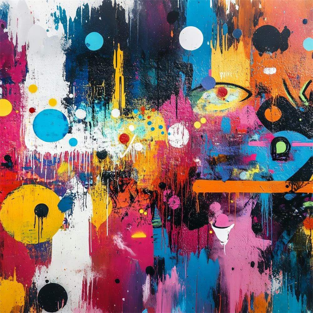 Hintergrund Graffiti Lebendige Abstrakte Farbe Wand Hintergrund BRP12-157