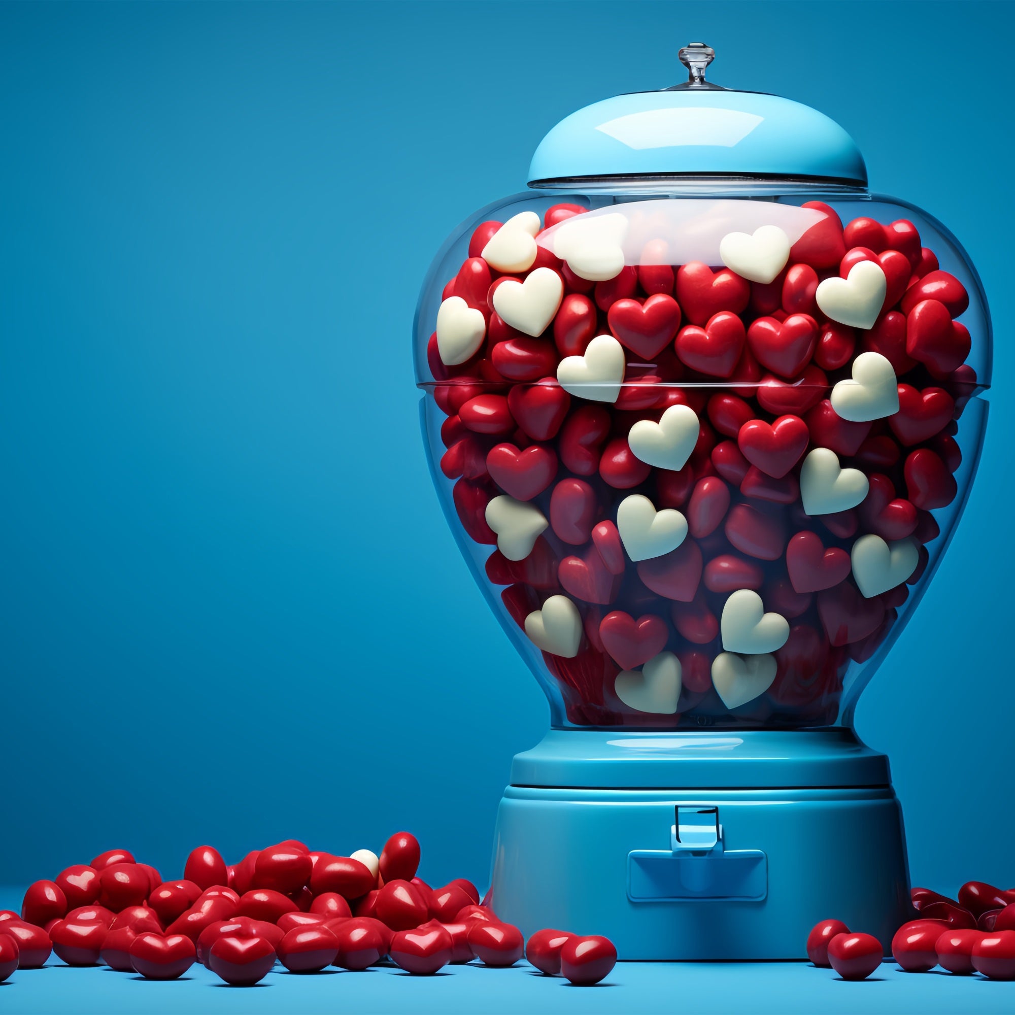 Valentinstag Backdrops Fotografie Blau Candy Machine Herz Backdrop BRP12-166