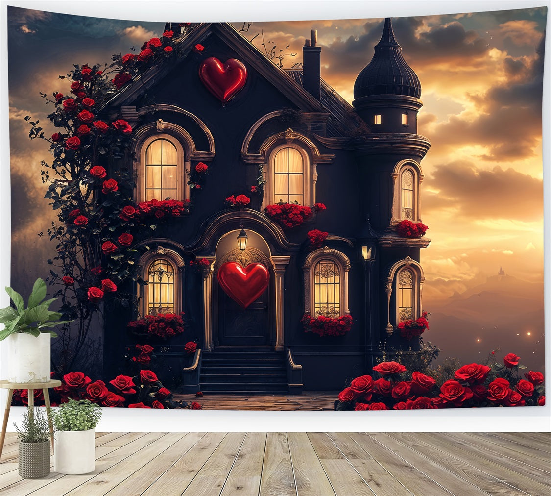 Backdrops Valentinstag Herzform Rose Gothic Home Backdrop BRP12-208
