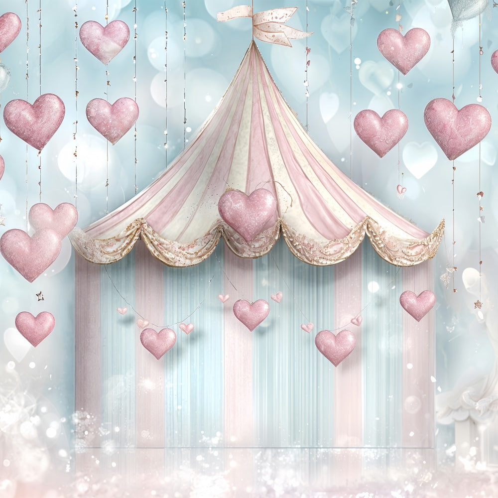 Valentinsthema Backdrop Pastell Zelt Herz Dekorationen Backdrop BRP12-243