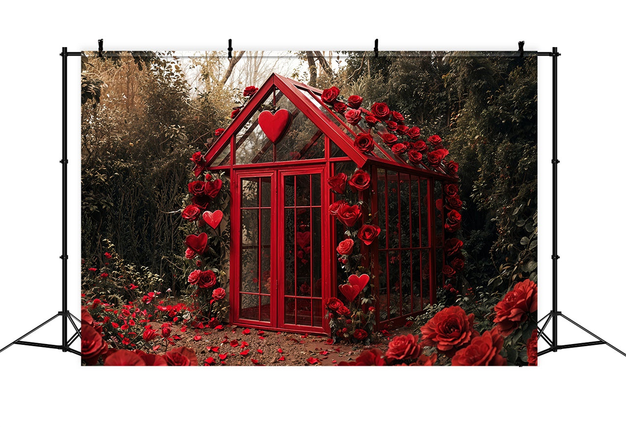 Hintergrund für Valentine Garten Glas Cottage Rosen Hintergrund BRP12-248