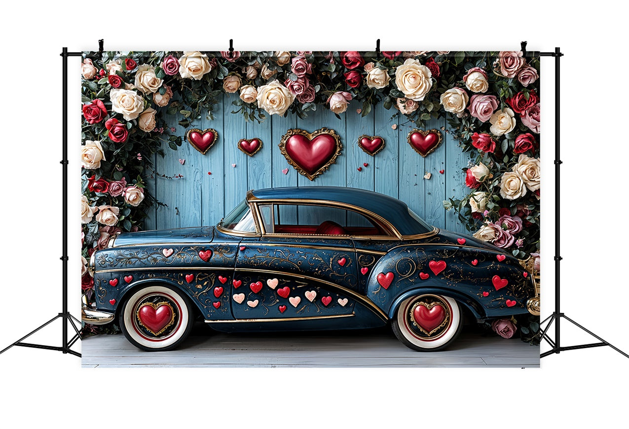 Valentinstag Fotohintergrund Rose Herz Auto Display Hintergrund BRP12-260