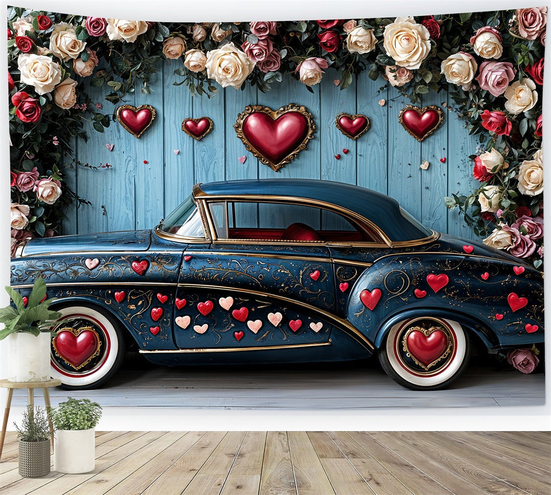 Valentinstag Fotohintergrund Rose Herz Auto Display Hintergrund BRP12-260