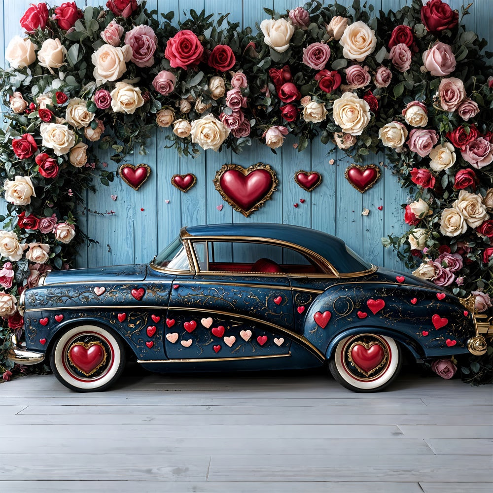 Valentinstag Fotohintergrund Rose Herz Auto Display Hintergrund BRP12-260
