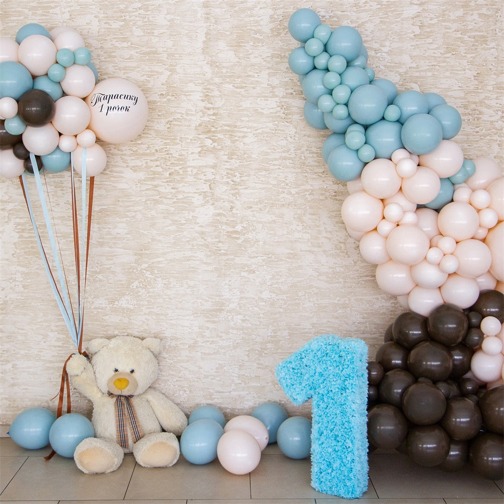 Geburtstag Backdrop Bär Ballon Erstes Jahr Feier Backdrop BRP12-299
