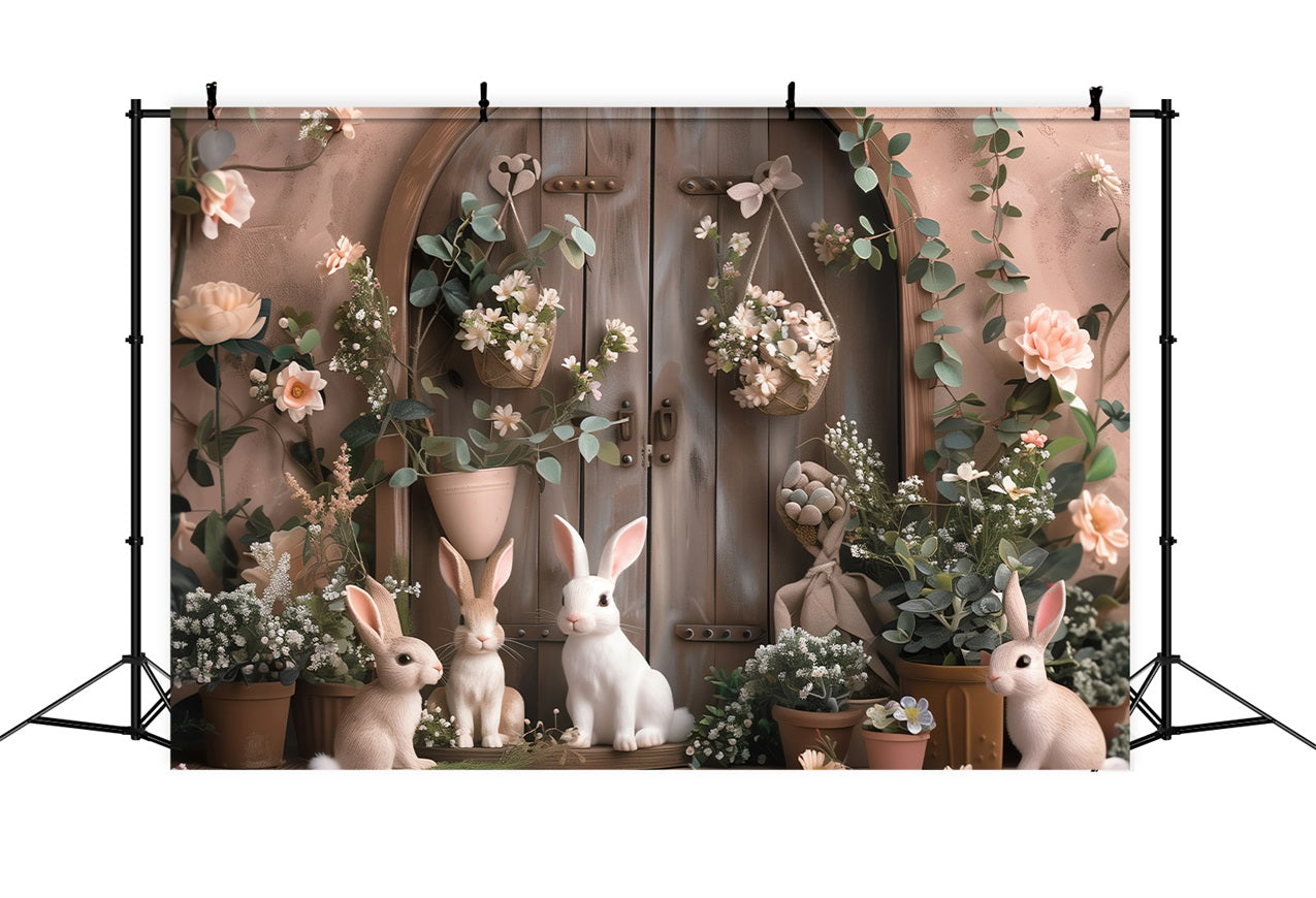 Ostern Hintergrund Fotografie Bunny Cottage Floral Decor Ostern Hintergrund BRP12-393