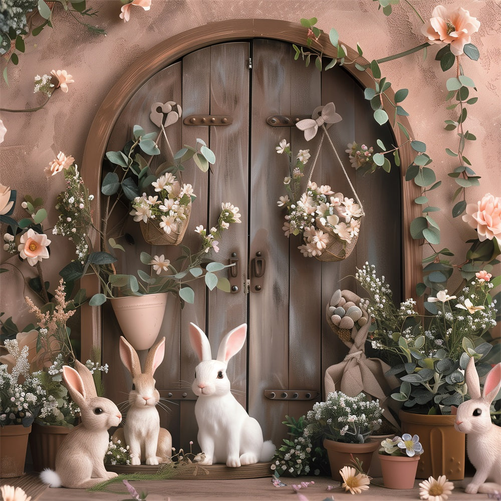 Ostern Hintergrund Fotografie Bunny Cottage Floral Decor Ostern Hintergrund BRP12-393