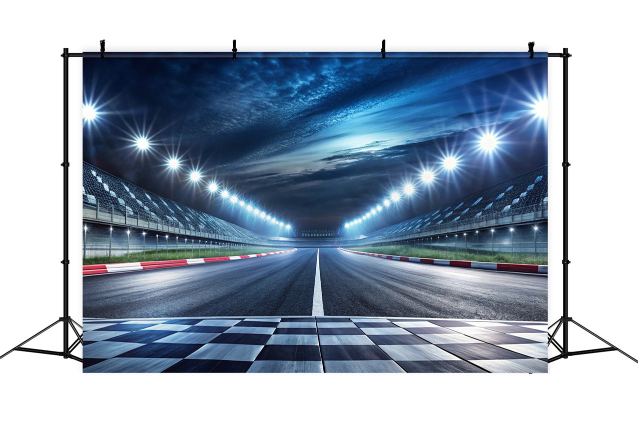 Sport Backdrop Ideen Rennstrecke Nacht Event Backdrop BRP12-593