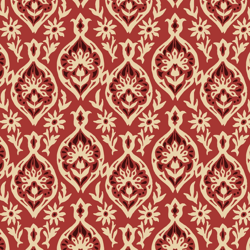 Damast Fotohintergrund Vintage Rot Elfenbein geblümt Hintergrund BRP12-619