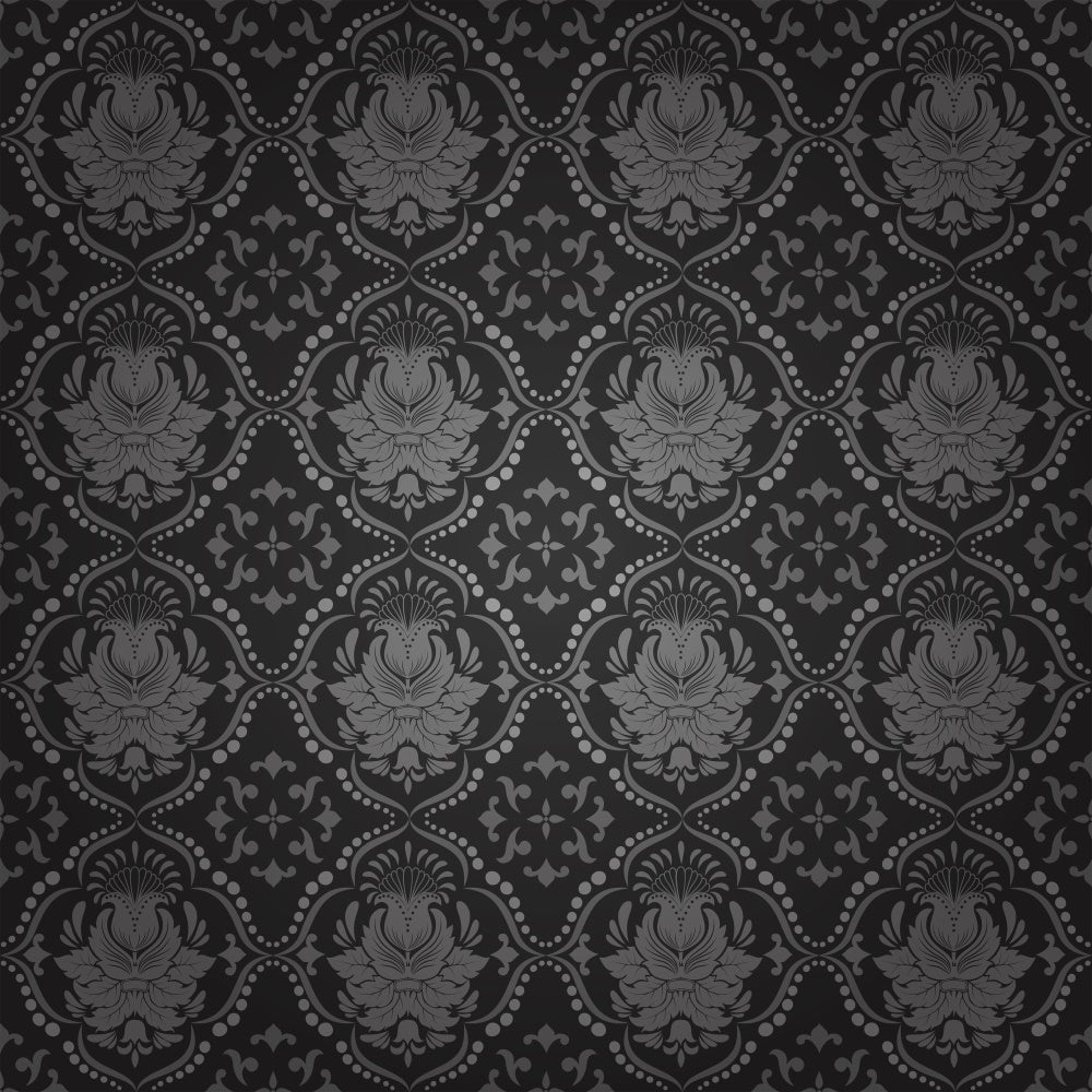 Damast Fotohintergrund Grau Ornamental Floral Muster Hintergrund BRP12-626