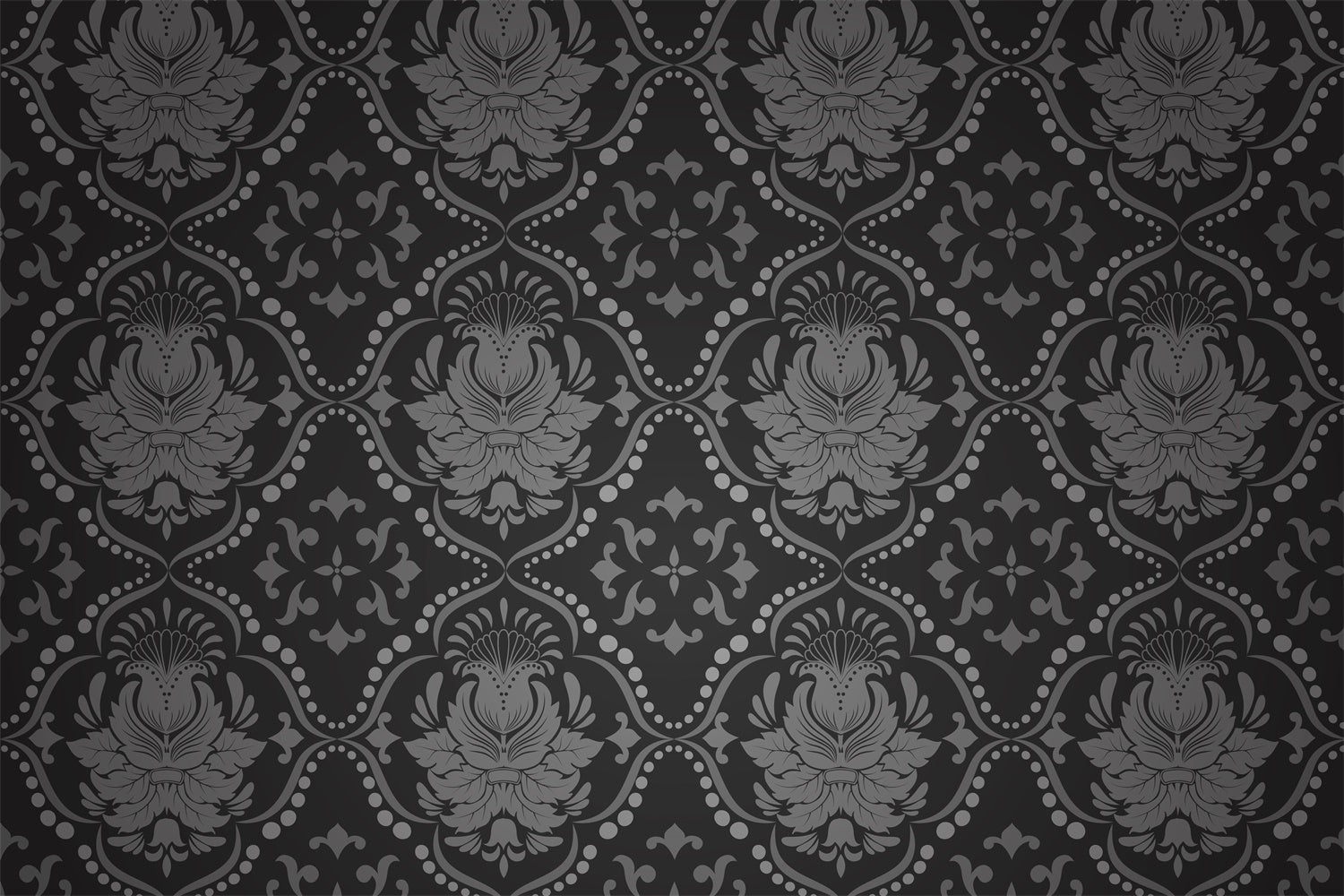 Damast Fotohintergrund Grau Ornamental Floral Muster Hintergrund BRP12-626