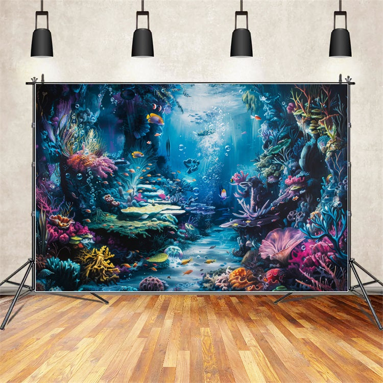 Diy Meerjungfrau Backdrop Bunte Koralle Diverse Meeresleben Backdrop BRP12-68