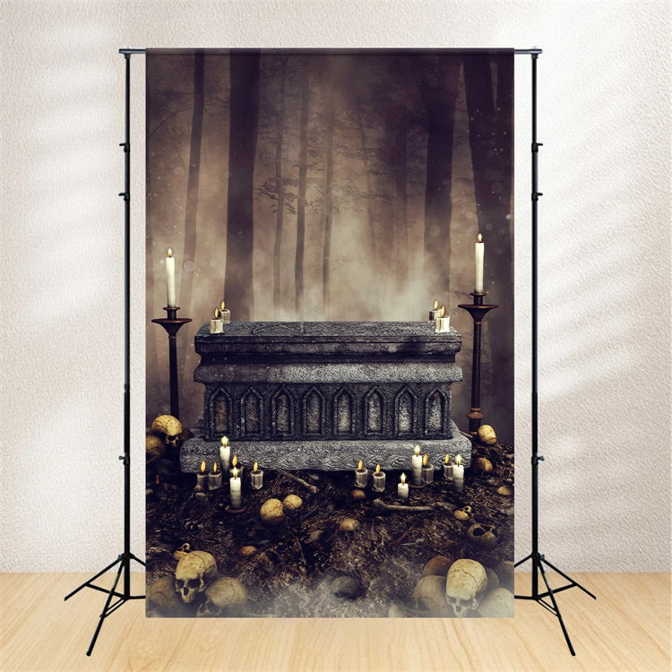 Sarg Backdrop Kerzenbeleuchtete gotische Waldszene Backdrop BRP12-703