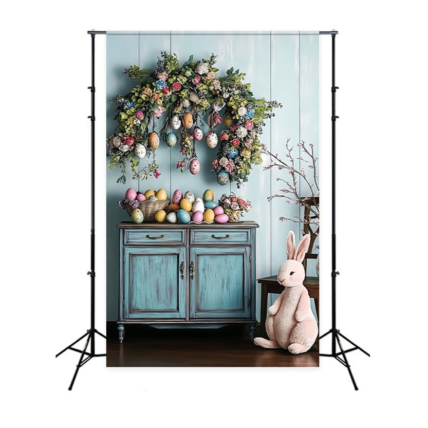 Kulisse für Ostern Kabinett Ei Floral Kranz Kulisse BRP12-759