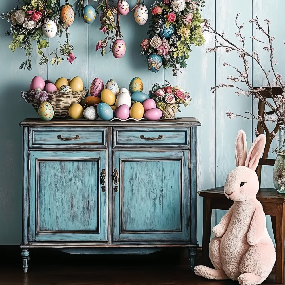 Kulisse für Ostern Kabinett Ei Floral Kranz Kulisse BRP12-759