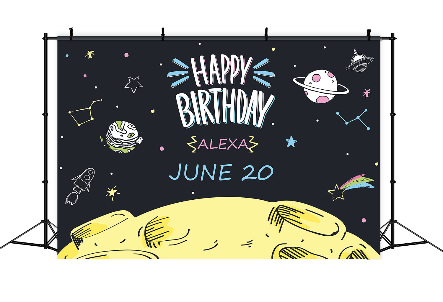 Customize Birthday Backdrop Cartoon bunten Raum-Themen-Hintergrund BRP2-139