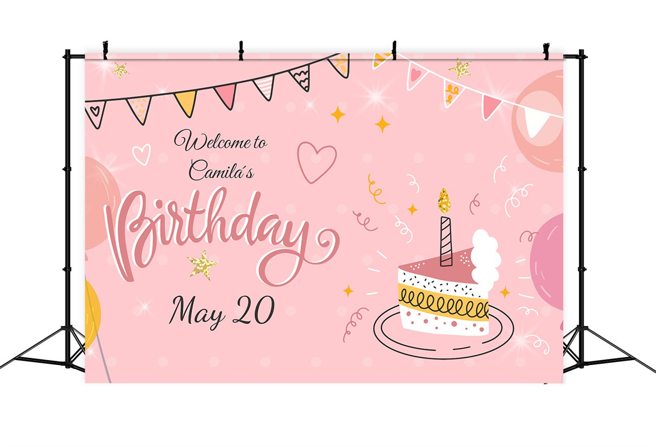 Custom Backdrop Geburtstag Sweet Cake Ballons Dekorationen Backdrop BRP2-140