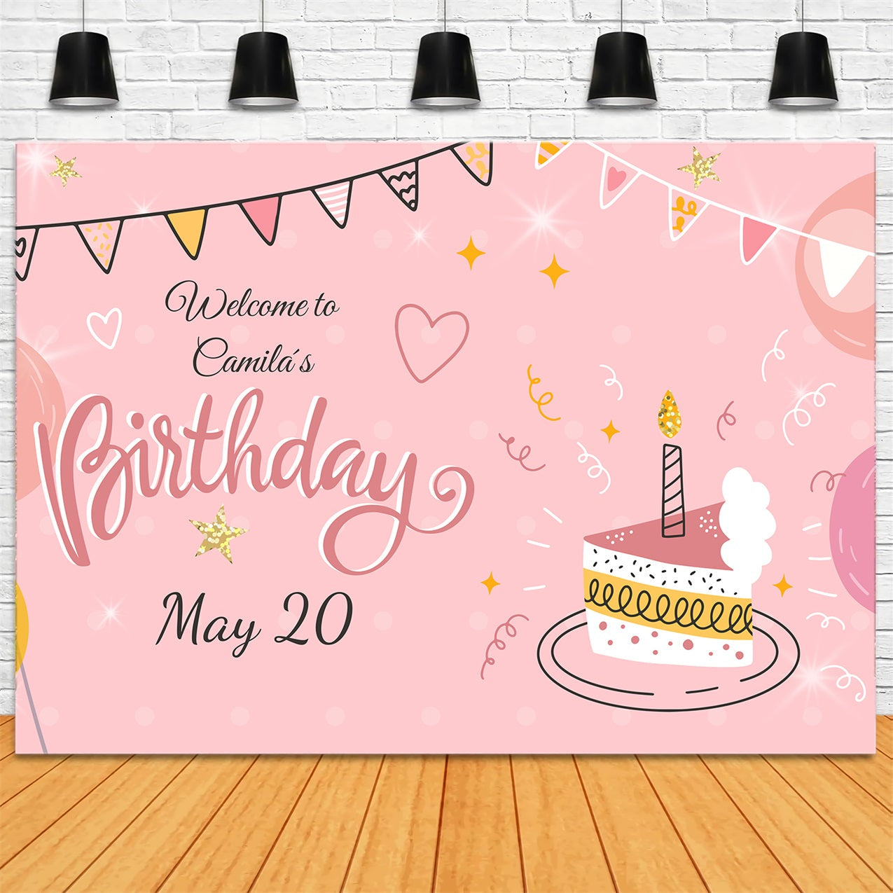 Custom Backdrop Geburtstag Sweet Cake Ballons Dekorationen Backdrop BRP2-140