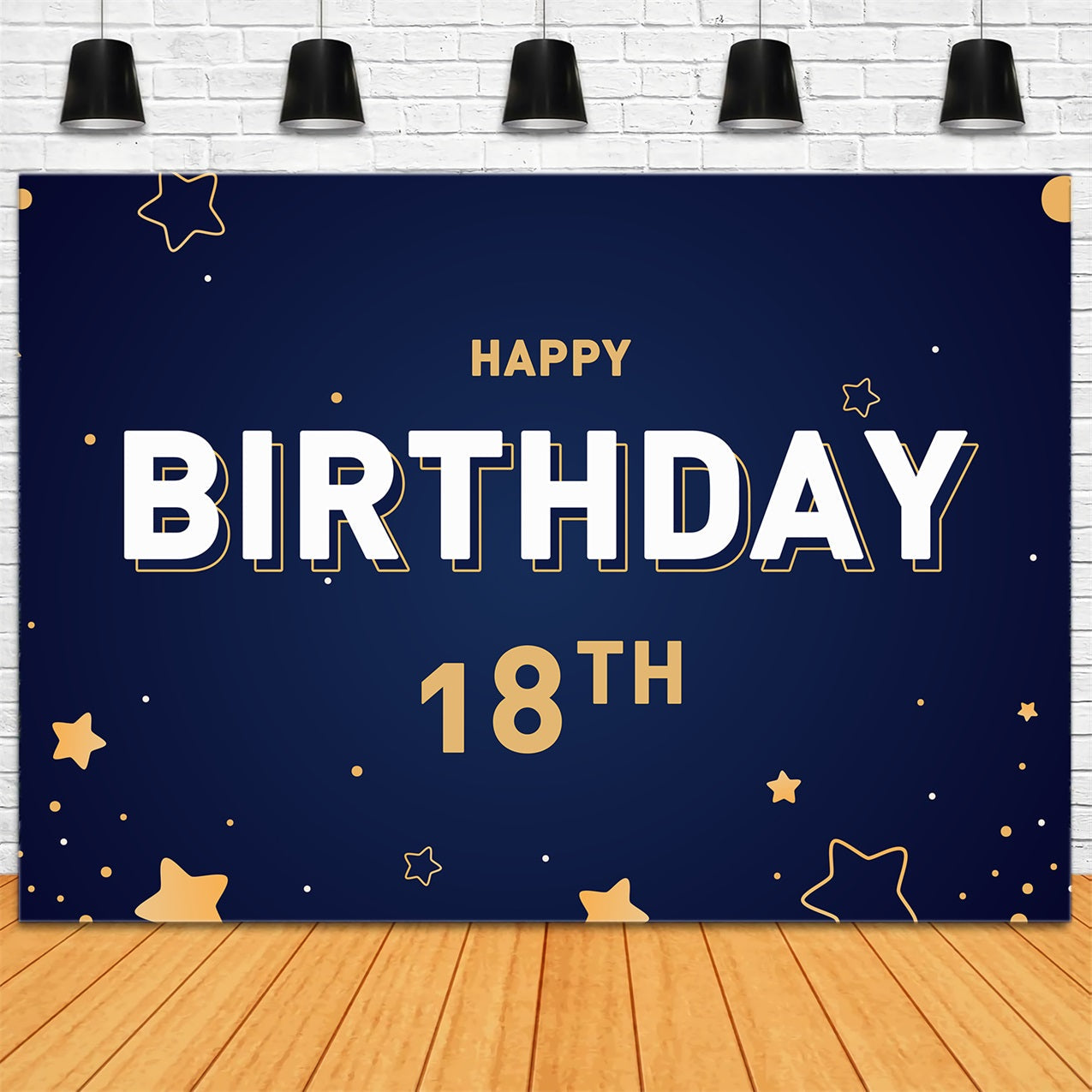Personalisierte Backdrop für Geburtstag Sternennacht 18. Party Backdrop BRP2-144