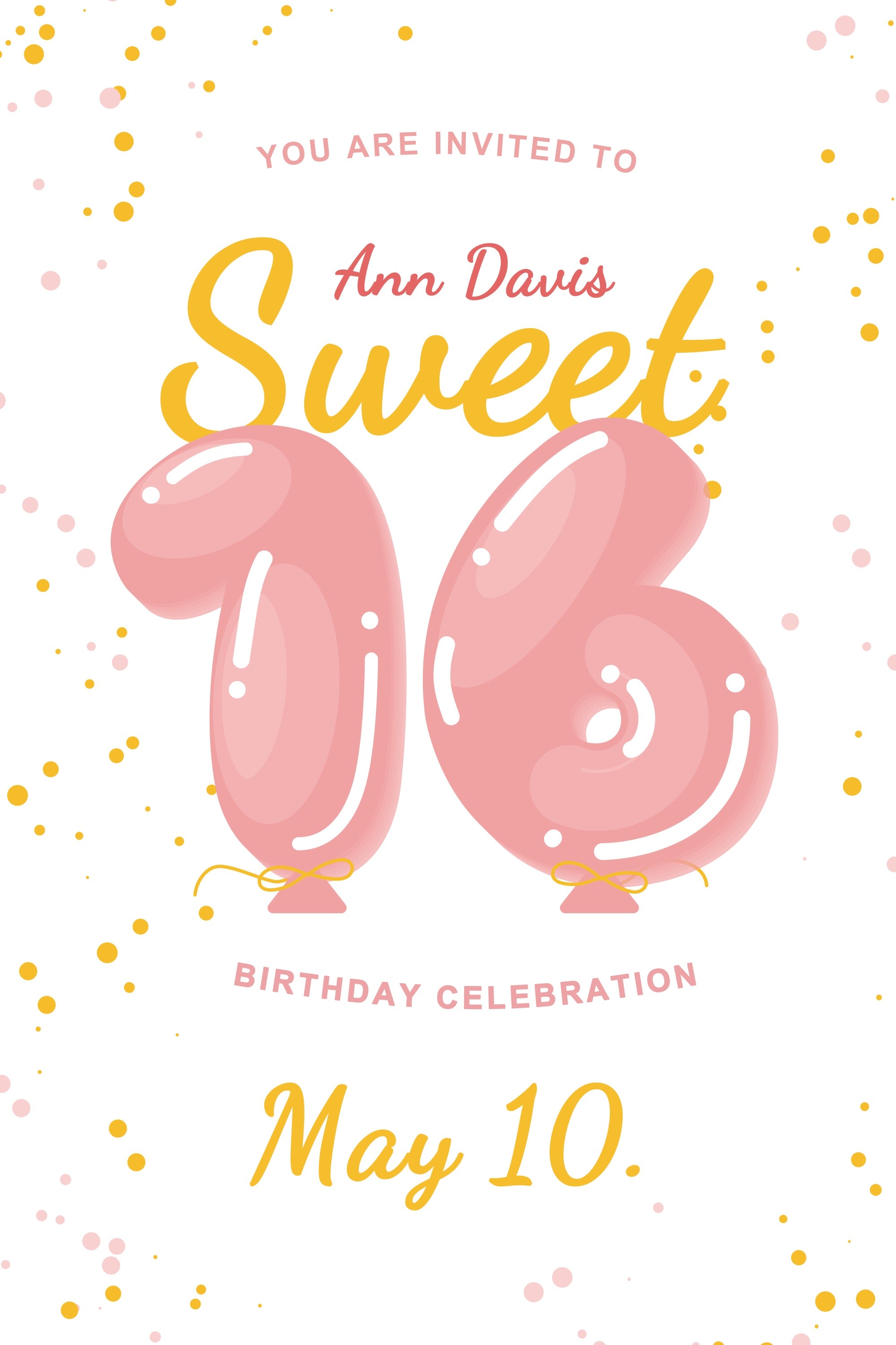 Personalisierte Backdrops für Geburtstag Ballon Nummer Sweet 16 Backdrop BRP2-168