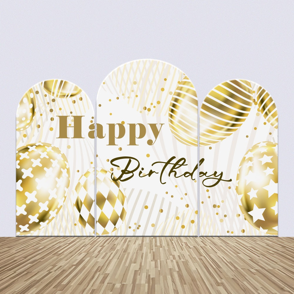 Personalisierte Geburtstagsparty Backdrop Goldene Luftballons Bogen Backdrop Kit BRP2-174