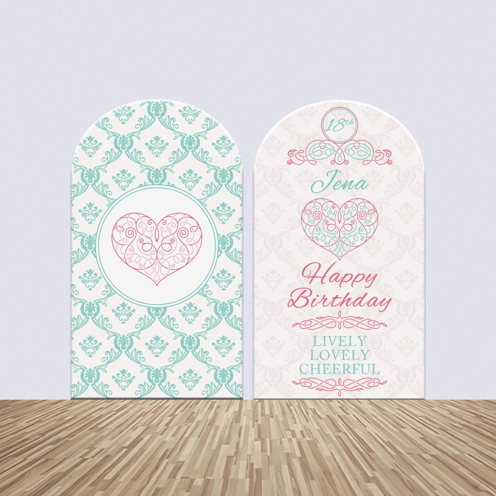 Geburtstag Backdrop Personalisierte Romantische 18. Feier Bogen Backdrop Kit BRP2-180