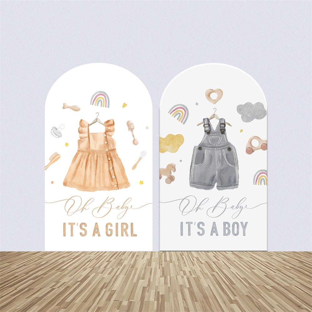 Custom Baby Dusche Hintergrund Vintage Geschlecht Reveal Bogen Hintergrund Kit BRP2-188