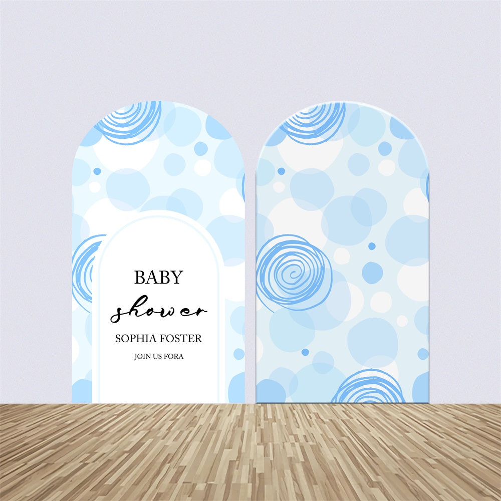Individueller Hintergrund für Babyparty Modern Minimalistisch Blau Hintergrund Kit BRP2-189