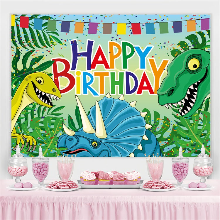 Personalisierte Geburtstag Backdrops Jurassic Dino Celebration Backdrop BRP2-208
