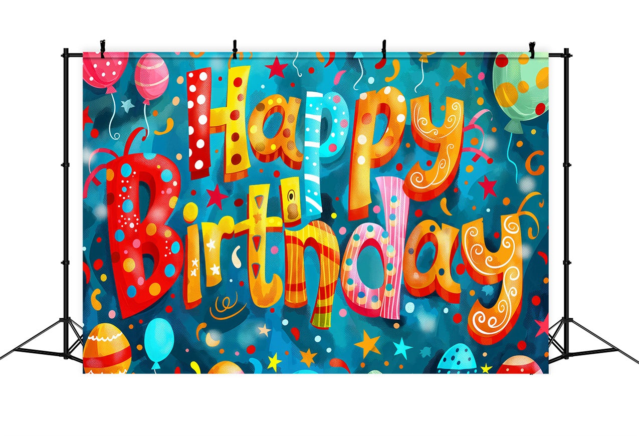 Custom Birthday Backdrops Festliche Ballons Celebration Backdrop BRP2-209