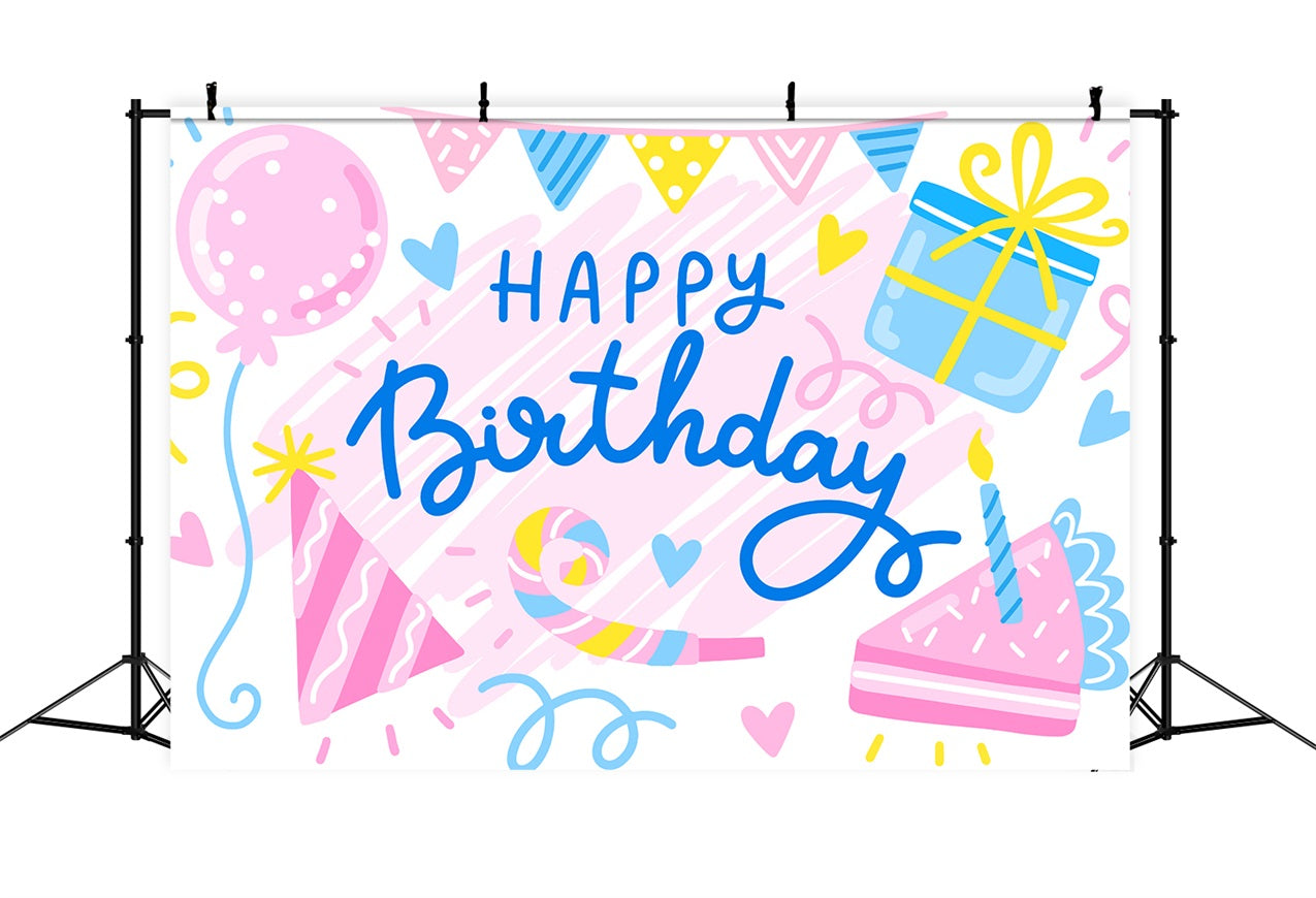 Personalisierte Backdrop für Geburtstag Sweet Cheerful Celebration Backdrop BRP2-213