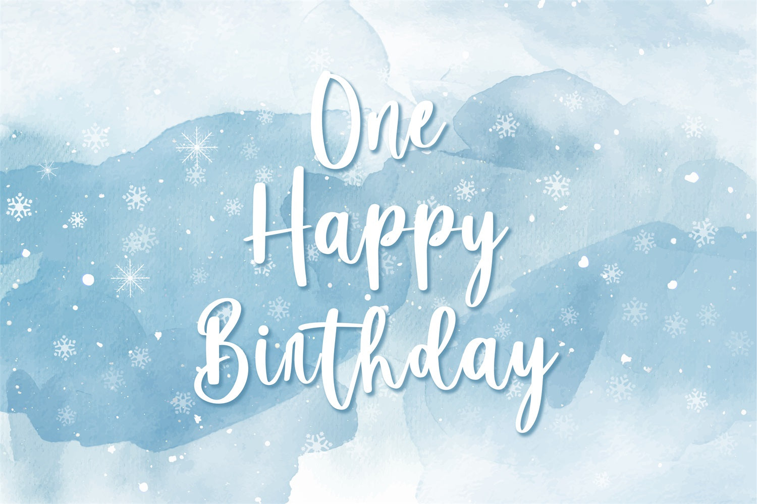 Personalisierte Geburtstag Backdrop 1st Frozen Snowy Celebration Backdrop BRP2-214