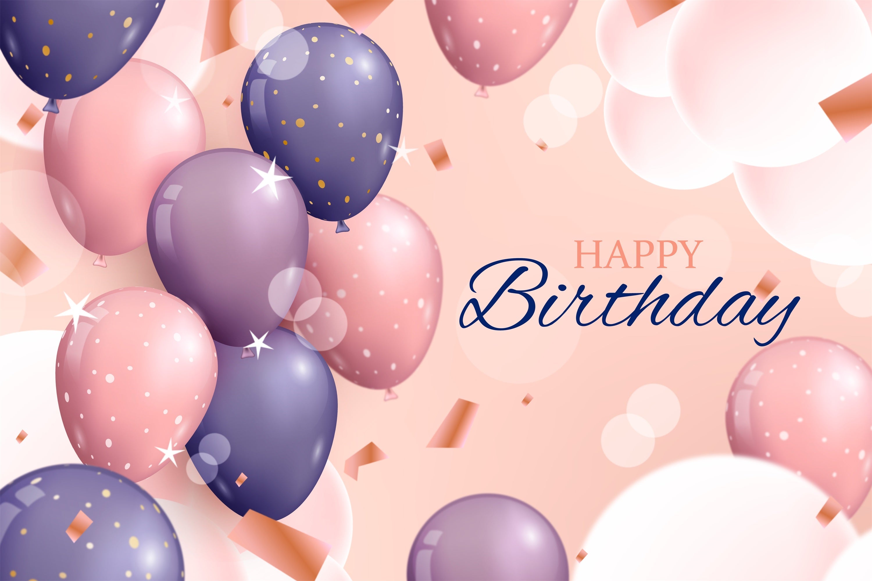 Benutzerdefinierte Happy Birthday Backdrop Schwebende Ballon Sparkles Backdrop BRP2-236