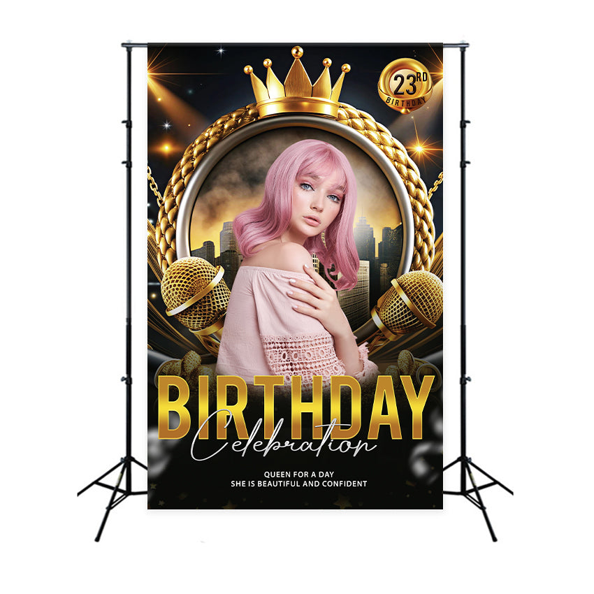 Individueller Geburtstag Backdrop 23. Crown Royal Celebration Backdrop BRP2-49